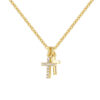 oly-2d927dfa04f19bc137632080c1a39c02 Wholesale N0292 Retro Personalized Niche Design Necklace Women's Gold-plated Zircon Cross Necklace Pendant
