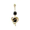 Wholesale Bestselling Body Piercing Navel Ring Heart Shape Restrained Dark Punk Style Navel Button Personalized Gothic Belly Stud