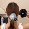 Wholesale Flower Bud Hair Clip for Women, Style, Mesh Hair Clip, Back of Head Shark Clip, High-End Clip