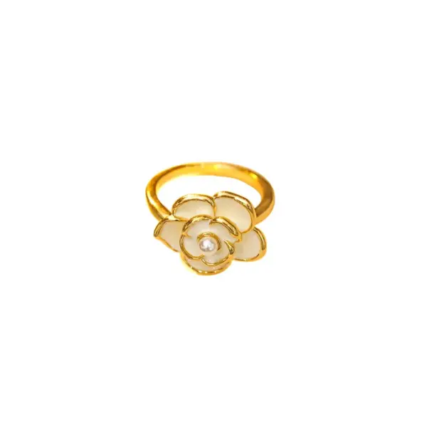 Wholesale French Gentle Tea Rose Ring Women's High-End Sensation Small Audience Design Luxury Fragrance Style Open Fairy Ring