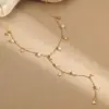 Wholesale PVD Coated Real Gold Plated Pearl 304 Stainless Steel IG Style Elegant Lady Waterproof Non Tarnish 304 Stainless Steel Lobster Trigger Clasp Closure Y-Necklace