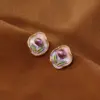 Wholesale Natural Freshwater Pearl Leaf Earrings Gold Plated Copper True Golden Court Style Fashion Retro Luxury Sensation Earrings