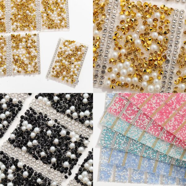 oly-2dfd896deb2776ea30b917349fd7184b Wholesale Pointed Bottom Rhinestone with Pearl Double-Sided Tape Square Diamond Piece DIY Pen Clothing Diamond Manicure Table Pillow Cushion
