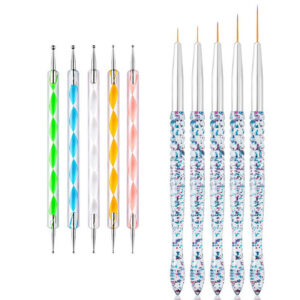 Cross-border hot-selling 10-piece manicure set f style (05 spiral point drill pen + mj-a18 manicure pen)