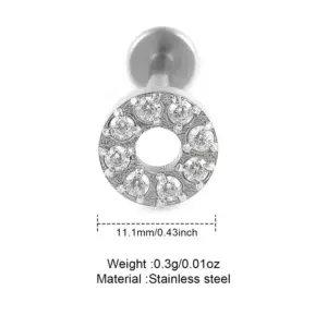 Steel White Zirconium / 1.2*8 * 11.1mm