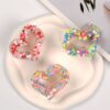 oly-2e0290bf7bbbbda54031157fa44708c2 Wholesale Jelly Water Fat Love Ponytail Clip Fashionable Sweet Hair Clip Valentine's Day Heart Shiny Heart-Shaped Clip