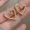 Wholesale 304 Stainless Steel Heart Shape Long-Lasting Plated Golden Plated Wedding Sexy Pastoral Earrings