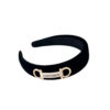 Wholesale fashion high-grade velvet headband niche design metal letter horseshoe buckle headband hairpin for women