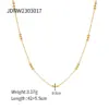 Wholesale PVD Coated Real Gold Plated 18K Gold Solid Color 304 Stainless Steel IG Style Simple Style Waterproof Non Tarnish 304 Stainless Steel Necklace