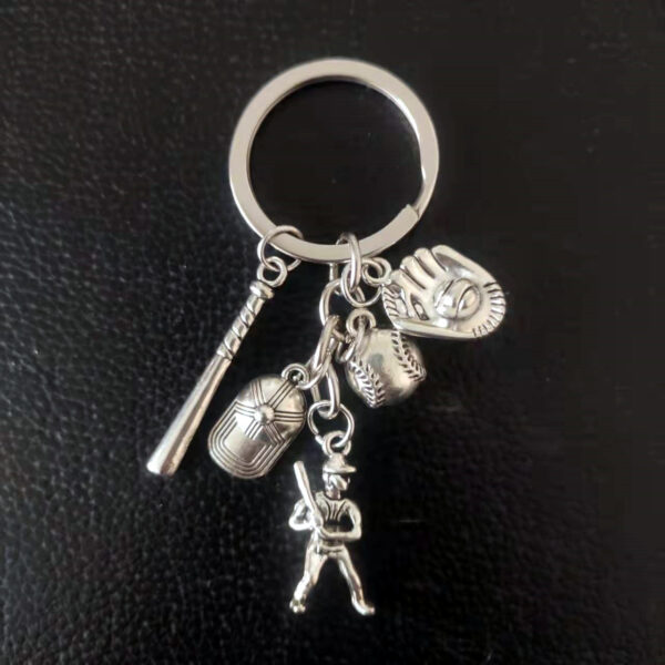 Wholesale Baseball Hat Ball Stick Ball Gloves Baseball Athlete Baseball Enthusiasts Key Chain