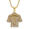 oly-2e34fa24b5c2c1b2b90c1169a378f053 Wholesale Card Popular Hip-Hop Hiphop Jewelry Titanium Steel Gold-Plated Diamond Jersey Pendant Necklace