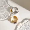 Wholesale 304 Stainless Steel Sun Moon Heart Shape PVD Coated 18K Real Gold Plated Simple Style Classic Style Waterproof Non Tarnish Plating Inlay Gold Rings