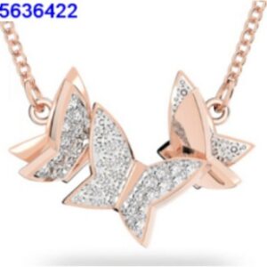 Rose gold butterfly necklace