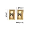 Wholesale Geometric Stainless Steel Earrings Bowknot Design Gold Plated Minimalist Jewelry For Women