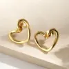 Wholesale Trendy Fashion Style 304 Stainless Steel Heart Earrings Ring Bracelet Necklace Jewelry Set Water Plating - Nihaojewelry