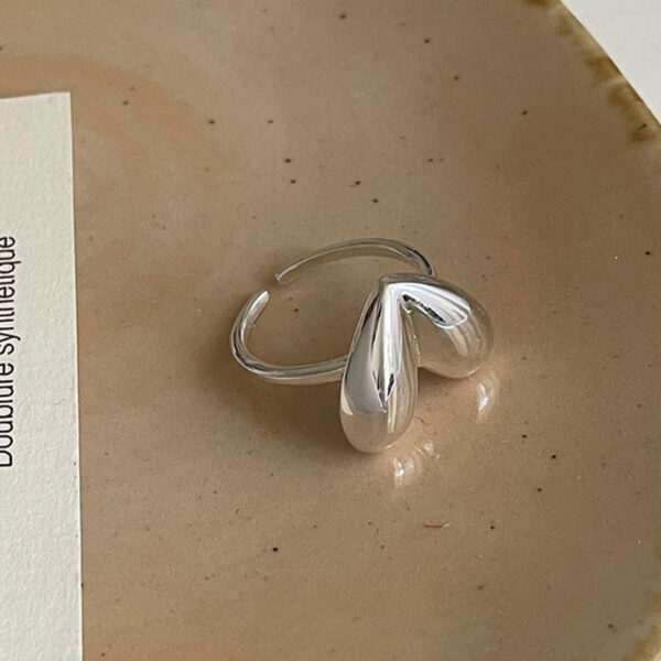 oly-2e72e811cac4b992e477991f1d11001f Wholesale Sweet Cool Love Ring Women's Korean Style Ins Creative Peach Heart Open Ring Hip Hop Niche Food Finger Ring Fashion