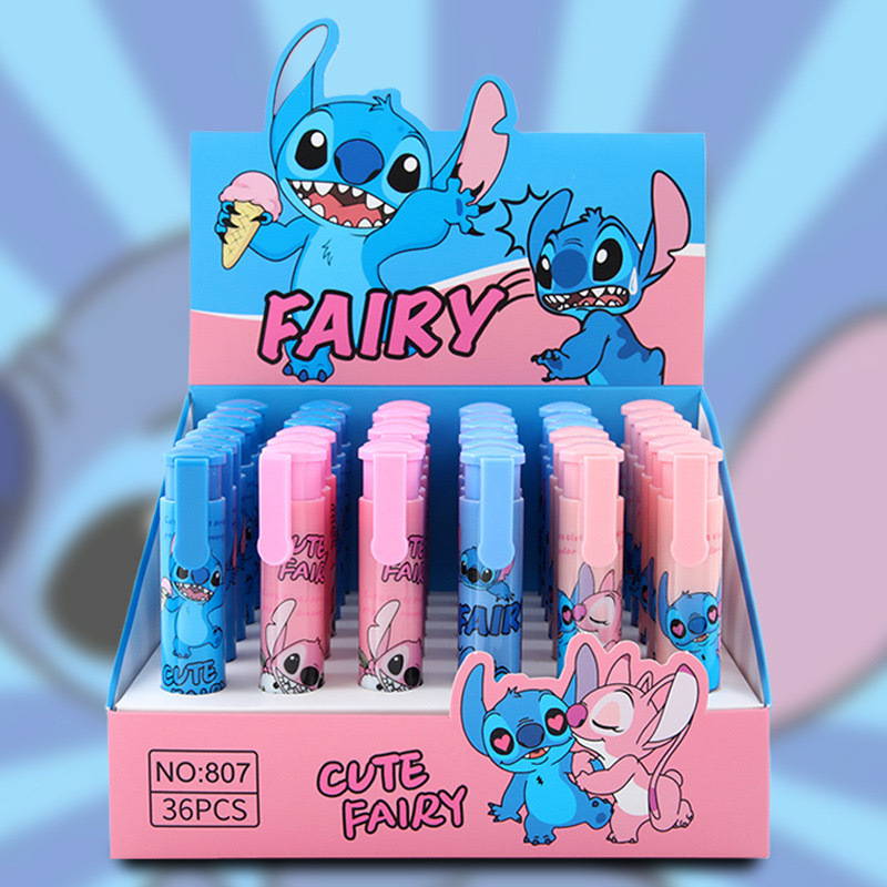 Wholesale Foreign Trade Stitch Press Eraser Capibala Star Baby Stitch Pen-shaped Telescopic Scratch Removal Rubber Batch