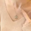 Wholesale Starburst Necklace For Women, Golden Plated 304 Stainless Steel With Zircon Inlay And Cable Chain