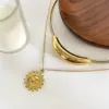 Wholesale 316L Stainless Steel Sun Waterproof Non Tarnish Surgical Steel Lady Cable Chain Pendant Necklace For Women's