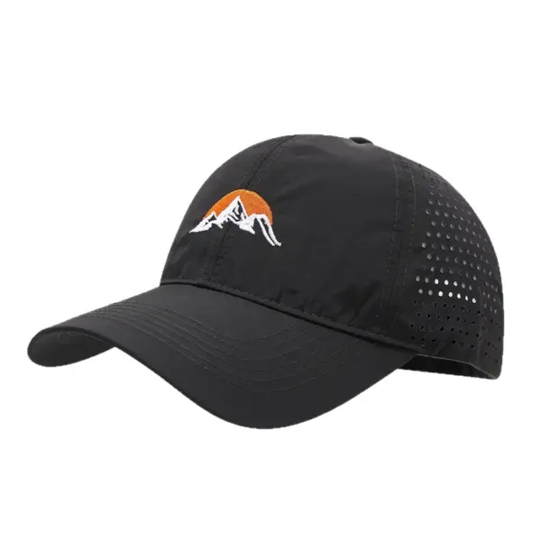 Wholesale Outdoor Mountain Peak Large Embroidery Sun Baseball Cap Quick-Dry Breathable Duckbill Cap Casual Sports Unisex Hat