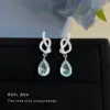 Wholesale Handmade Geometric Earrings For Women In Copper With Platinum Plated Water Plating And Zircon Inlay