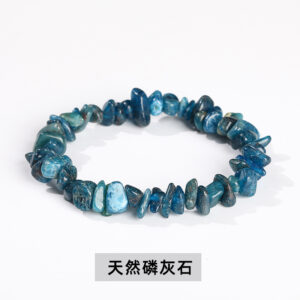 Natural apatite crushed stone bracelet / 5-8mm