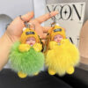 Wholesale Real Fox Fur Doll Car Keychain Hanging Cute Plush Doll Doll Bag Pendant Couple Gift