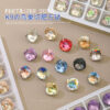 Wholesale K9 nail art pop flash pointed bottom drill magic color high product fat square drill bird nest cut crystal drill ice through nail art decorative drill