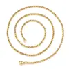 Wholesale Versatile Simple Box Chain Necklace DIY Basic Edition Pearl Chain Jewelry Neutral Style Stainless Steel Electroplated Square