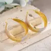 Wholesale Three-dimensional Geometric Earrings For Women In Copper With KC Golden Plated Water Plating And 0.03µm Thickness