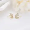 Wholesale Swan Stud Earrings For Women Featuring 925 Sterling Silver Posts With Electroplated Copper And Zircon Inlay