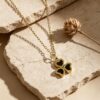 Wholesale Titanium steel four-leaf clover necklace, titanium steel colorfast clavicle chain