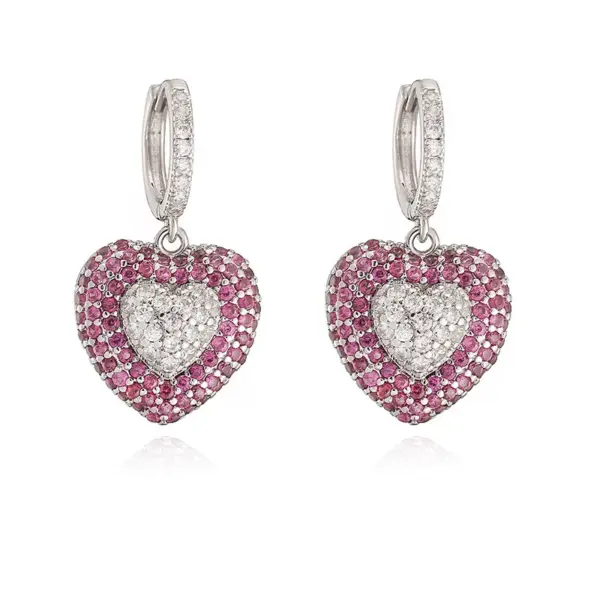 Wholesale Heart Shape Jewelry Set For Women With Zircon Inlay, 18K Real Gold Plated Copper, Water Plating And Twisted Rope Chain