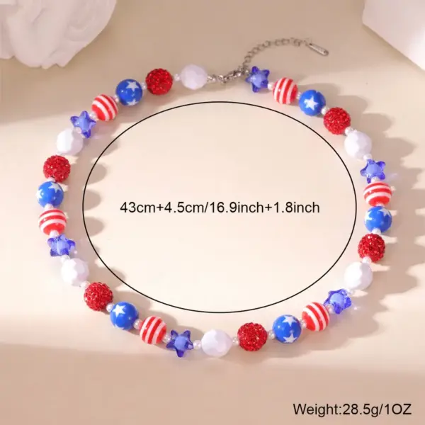 Wholesale Round Beaded Chain Necklace For Women In Multicolor Plastic With Stone-Free Inlay, Simple Style