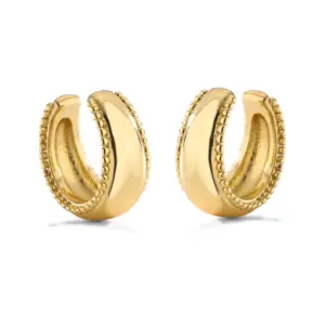 Golden Glossy Linen Lace 1 Pair