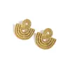 Wholesale 304 Stainless Steel Starfish PVD Coated Real Gold Plated Handmade Romantic Shiny Waterproof Non Tarnish Surgical Steel Frill Drop Earrings