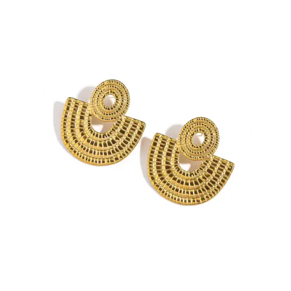 Wholesale 304 Stainless Steel Starfish PVD Coated Real Gold Plated Handmade Romantic Shiny Waterproof Non Tarnish Surgical Steel Frill Drop Earrings