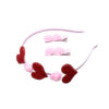 oly-2f3d929976b37dba8d553895dcff22ac Wholesale pink love headdress suit Valentine's Day Sequined Love headband children's resin rose hairpin hair accessories