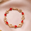 oly-2f4318bce51417c73e0d7c9b21aacbc9 Wholesale love bracelet hollow flower diamond lady jewelry heart-shaped Valentine's Day gift