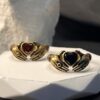 oly-2f4a936e1da33273c915fe2c8b867d27 Wholesale Trendy Retro Carving Hands Embrace Red Zircon Couple's Ring Finger Ring Design All-match Valentine's Day for Women