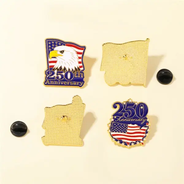 Wholesale American Flag Pin Made Of Zinc Alloy Featuring Stamping Craft, Available In Classic Colour