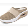 oly-2f51fbb300e3034f0dd2a46c5089ee44 Wholesale Large Size Baotou Slippers for Women Breathable Fly Mesh Slip-On Half Slippers