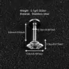 Wholesale 1 Piece Lip Rings Simple Style Solid Color 316L Stainless Steel Waterproof Non Tarnish Surgical Steel Zircon Vacuum Plating 18K Gold Plated Lip Rings