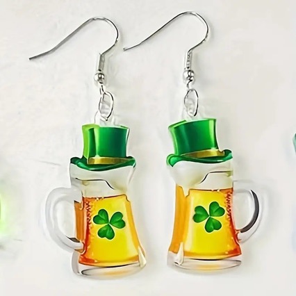 oly-2f5dd3db7510dc6056b3e518ef42fa1d Wholesale San Pachrette Holiday Earrings Green Cute Animal Bow Acrylic Frog Parade Earrings