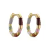 Wholesale 1 Pair Elegant Cute Sweet Round Enamel Plating Copper 18K Gold Plated Earrings