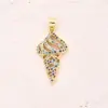 oly-2f6e6e1b8fa3e3b75b18bba01d6c9d50 Wholesale 1 Pc/Package 12.5x17mm 15x11mm 19x10mm Hole 3~3.9mm 5x3.5mm Copper Zircon 18K Gold Plated Ice Cream Letter American Flag Polished Pendant