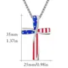Wholesale Vintage Style Classic Style Cross American Flag Alloy Zinc Alloy Chain-free Pendant Necklaces Wholesale