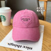 Wholesale Spring and Summer Big head circumference hat face-looking small peaked cap girl sweet cool girl love retro soft top baseball cap fashion