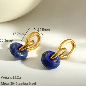 Lapis Lazuli Ear Studs