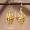 Wholesale Three-dimensional Geometric Drop Earrings For Women In Copper With KC Golden Plated Water Plating And 0.03µm Coating Thickness